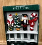 Boston Warehouse Christmas Set 4 Knives/spreaders Santa Nutcracker New In Box. Fixed Price $12.99.