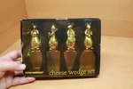 Rare Gold Tone - Boston Warehouse Cheese Wedge Mice Set Of Four 5.5" New In Box!. Fixed Price $45.00.