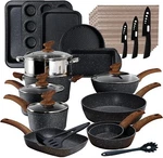 Pots And Pans Set Nonstick Kitchen Induction Cookware Granite Coated. Fixed Price $145.59.