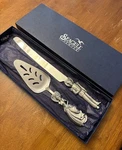 Vintage Disney Cinderella & Prince Charming Seagull Pewter Cake Server Knife. Fixed Price $225.00.