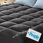 Premium King Size Viscose Mattress Topper - Cooling & Pain Relief, Dark Gray. Fixed Price $69.99.
