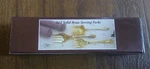 ST/3 Solid Brass Serving Forks Andrea By Sadek Made India. Fixed Price $12.00.