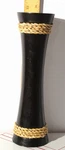 Roro 14 Inch Hand-carved Black Mango Wood Vase W/twine Made Thailand. Fixed Price $112.00.