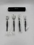New Cutco 1545 Piece Flatware Set W/2 Spoons & Forks Original Box Brown Handle. Fixed Price $124.99.