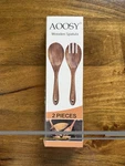 Aoosy 2-PIECE Wooden Salad Servers Set Large Spatula & Fork Utensils. Fixed Price $14.99.