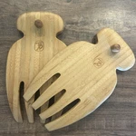 Totally Bamboo Salad Hands Servers Set Non Slip "thumb" Back Nwot. Fixed Price $12.99.