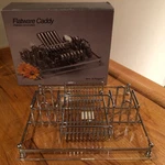 Wm. Rogers Oneida Vtg Flatware Caddy Chrome & Acrylic # 3 154 8811A Nib. Fixed Price $23.45.