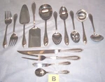 Wallace American Tradition 14 Pc Hostess Serving Set Forks Spoons Ladle Pie Cake. Fixed Price $89.99.