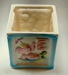 Vintage Ardco Ceramic Planter Baby Shower Gift Animal Abc Block Trinket Box Blue. Fixed Price $11.00.