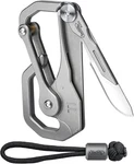 KU00 Titanium Quickdraw Carabiner With Folding Knife, Shaped Edc. Fixed Price $47.99.
