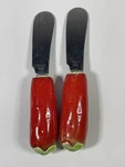 2 Shafford Stainless Steel Japan Ceramic Strawberry Dip Spreader Small Knives 5. Fixed Price $10.00.