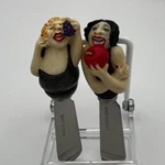 Boston Warehouse Butter Spread Knives Bathing Beauties 1997 Grape Apple Kitch. Fixed Price $8.14.