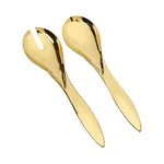 Classic Touch Shiny Gold Salad Servers Set Of 2 Nib. Fixed Price $24.99.