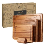 3PCS Wood Cutting Board Set W/ Stand 15IN Cheese For Kitchen Gift Box. Fixed Price $32.99.