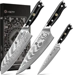 Damascus Knife Set 3 Pcs: Japanese Kitchen Knives With VG10 Steel Core, Ultra-sh. Fixed Price $162.77.