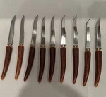 Lifetime Cutlery Stainless Steel Faux Antler Handle Steak Knife Set Of 9. Fixed Price $17.00.