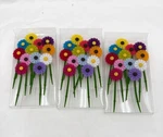 Trudeau Silicone Daisy Flower Wine Charms / Drink Markers - Set Of 36. Fixed Price $26.00.