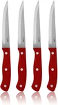 Purelife By Ragalta 4 Piece Stainless Steel Steak Knives - Red. Fixed Price $39.99.