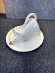 Vtg Mccoy Usa Pottery Mouse-shaped Cheese Serving Tray 1451. Fixed Price $76.49.