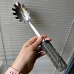 Ekco Pasta Spaghetti Server Stainless Steel Head Gray Soft Grip Handle. Fixed Price $5.59.