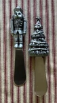 Nutcracker Toy Soldier & Christmas Tree Holiday Cheese Spreader Knife Set 5 New. Fixed Price $5.00.