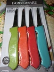 Farberware 3" Paring Knife Set 4 Pc Plastic/stainless Steel Kitchen #5215732 New. Fixed Price $10.00.