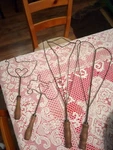 Vintage Wrought Iron Wire Rug Beaters With Wood Handles. Set Of Four.. Fixed Price $60.00.