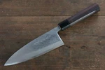 Hideo Kitaoka Left Handed White Steel NO.2 Damascus Deba Japanese Knife 180MM. Fixed Price $569.00.