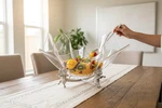 Arthur Court Elephant Salad Bowl & Guzzini Italy Utensil Set Acrylic. Fixed Price $149.99.