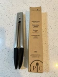 Pampered Small Chef's Tongs 2957 - Stainless Steel New Box. Fixed Price $22.00.