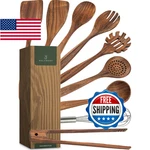 Waldwerk Wooden Spoons For Cooking 9-PIECE Kitchen Utensils Set With Spatula,. Fixed Price $84.58.