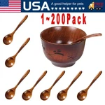 Wood Bamboo Kitchen Utensil Cooking Tool Soup Teaspoon Catering. Fixed Price $77.69.