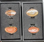 Rare Rablabs Ny Aleotto Pure Brazilian Agate Napkin Rings Set Of 4 Burnt Orange. Fixed Price $95.00.