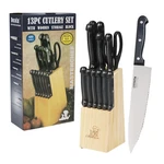 Masterchef 13-PIECE Kitchen Knife Set Wooden Storage Block Stainless Steel. Fixed Price $35.00.