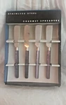 4 Set Cambridge Stainless Steel Cheese Spreaders Flatware Purple Horderve Knives. Fixed Price $16.99.