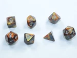 Chessex Lustrous Mini-hedral Gold/silver 7-DIE Set. Fixed Price $11.44.