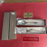 Christofle Urban Service Spoon Fork 25CM Silver Plated Metal New. Fixed Price $98.36.