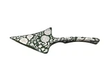 Anthropologie Dorotea Ceramic Cake/pie Server 11.25 Avocado Green White Floral. Fixed Price $17.99.