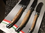Rialto 3PCS Cheese Knife Set With American Solid Oak Wood Handle New. Fixed Price $37.04.