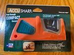 Accusharp Compact 2-ST Carbide Orange 4.63"X1.5"X2" Pull Through Sharpener 081C. Fixed Price $12.99.