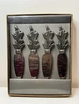 Pottery Barn Baby Carrot Cheese Spreaders Set Of 4 Silver Steel New In Box Gift. Fixed Price $20.00.