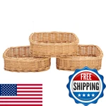 Hdkj Rectangle Small Wicker Baskets For Sundries 3PCS Storage Bins.. Fixed Price $44.12.