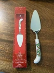 Vintage Mistletoe Handle Cake Pie Server Slicer Stainless Steel From Macys 1986. Fixed Price $12.00.