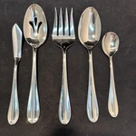 Hampton Silversmiths Stainless " Lexington Mirror 5 Piece Flatware Serving Set. Fixed Price $25.00.