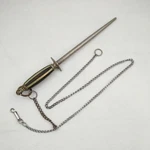 Antique Dick Germany Honing Steel Butcher Knife Sharpener Ornate Handle Chain. Fixed Price $150.00.