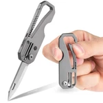 Keyunity KK08 Titanium Carabiner Pocket Knife Edc Mini Folding 1.7IN Blade. Fixed Price $63.99.