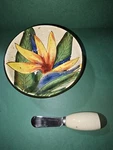 Vintage Island Plantations Bird Of Paradise Dip & Spreader Set-new Box!. Fixed Price $39.95.