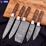 Classic Hand Forged Damascus Steel Kitchen Knives Set Chef Choice Cutlery. Fixed Price $84.99.