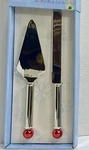 Towle Holiday Wishes Pie & Cake Serving Set Jingle Bells Nickel Plated Stainless. Fixed Price $25.00.