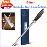 Honing Rod, 10 Professional Kitchen Knife Sharpener Japanese High Carbon. Fixed Price $77.21.